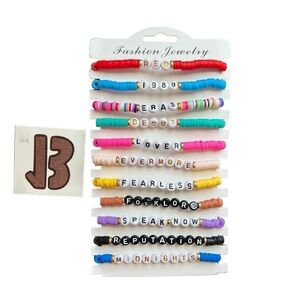 Taylor swift eras friendship bracelets! Comes with 13 tattoo!